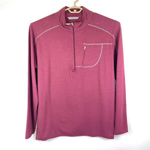 Tasc Performance Red Burgundy Quarter Zip Pullover Sweatshirt Men's Size XXL